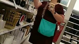 Filthy BBW Granny Big Ass Trapped in Shop for Hard Pounding