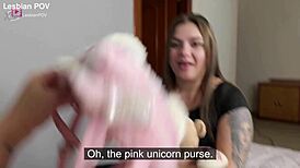 blonde brazilian mature lesbian milf dominates latina with close-up pussy licking and femdom cunilingus