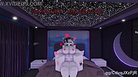 stranger pulls her into roblox condo for intense pussy licking cowgirl riding and missionary pounding