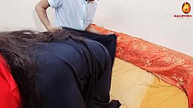 Indian BBW ghost lady screams during bareback Halloween anal doggystyle with zombie in haunted bedroom