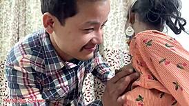 Fat Young Sister-in-Law's Tight Pussy Takes Brother-in-Law's Big Cock with Milk-Feeding Nipple Kisses Creampie