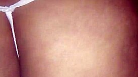 latina's perfect big ass tempts in tight pink thong panties