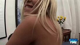 Victoria Lanz's ass gaped wide then packed full with creampie?