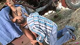 Slim Honey Demon seduces worker for first hard outdoor anal 🍑😈