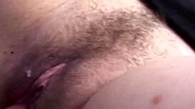 ever wonder what happens when she wipes hairy pussy then squirts on him