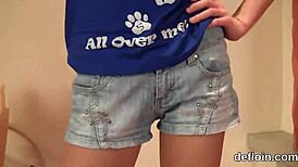 ready to see virgin nymph lose defloration on hairless snatch with hardcore masturbation?