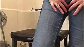 ugh peeing in jeans while jamming toys in shower feels wild...