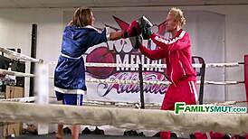 boxer babe beca barbie shakes big ass rough in family threesome spit fuck to earn respect famsmut
