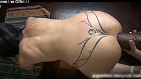 Huge Dildo Stretches Slut's Ass for Deep Anal Fisting in Heels