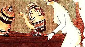 I'm deeply moved by vintage erotic art's timeless sensual allure and hidden passions