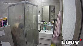 luuv kareflore's private shower tease for voyeur fans