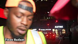 Tiny petite skinny ebony takes rough bbc deepthroat anal in nyc swingers orgy