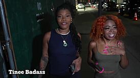 Tiny petite skinny ebony takes rough bbc deepthroat anal in nyc swingers orgy