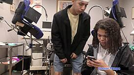 spread those big tits and ass for dr tampa's entrance exam michelle