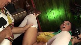 cosplay party turns wild orgy with anal creampies facials licks