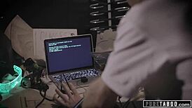 conspiracy theorist guy meets sexy alien milf with monster tits for taboo deepthroat cowgirl pussy lick