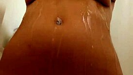 Blonde Face Sits on Cock While Jerking It Off in Shower