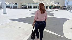 Latina milf juicy big tits ass fucked doggystyle bedroom creampie natural shaking