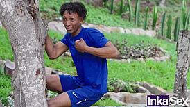 dora la exploradora petite peruvian gets outdoor anal therapy in boots