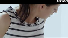 hot brunette coco de mal fingers wet pussy before sensual doggystyle sex whiteboxxx