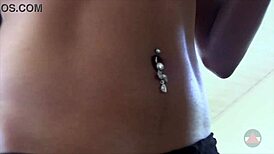 brandi's pierced ebony belly button fetish compilation
