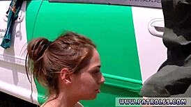 monster cock milf rips uniform for freckled teen blowjob sex!