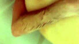 Blonde Face Sits on Cock While Jerking It Off in Shower