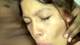 pretty teen rides monster cock hard takes creampie in tight shaved pussy