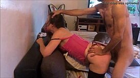 Sexy French blonde in lingerie rims then anal doggystyles for cum