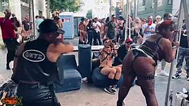 damn, found this leather-clad brat at folsom begging for my bdsm flogger punishment!