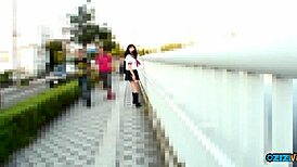 She wraps up duties for hard pounding in shaved tight cunt garage session