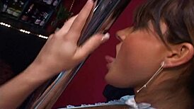 Behind closed doors brunette mom gets fucked hard