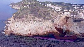 Boss gets bikini babe Lika Star's sloppy blowjob then pounds her curvy body poolside