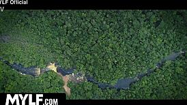 can you believe this tall redhead milf finally gets dominated into amazon cock sucking?