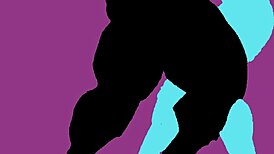 muscular bodybuilder dominates sexy brunette in street fight game