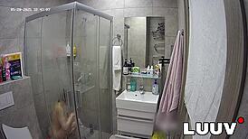 luuv kareflore's private shower tease for voyeur fans