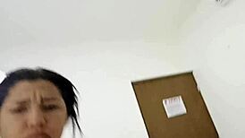 omg my friend dumps cum deep inside my latina wife tits