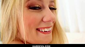 river lynn's big bubble butt gets double penetrated by monster cocks in lingerie