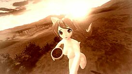 hatsune miku's full nude cat costume mod revealed