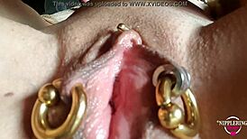 What if her pierced nipples and clit make this horny german milf rub pussy endlessly?