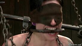 you chained and blindfolded, ready for your lezdom garage punishment? 😈