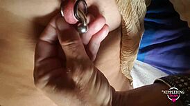 What if her pierced nipples and clit make this horny german milf rub pussy endlessly?