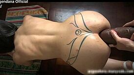 Huge Dildo Stretches Slut's Ass for Deep Anal Fisting in Heels