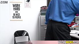 Blonde Milf's Huge Tits And Mature Pussy For Shoplifting Thief