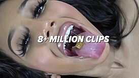 i tease shaved pussy then suck monster cock for gloryhole facial