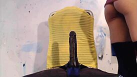 Naughty British Teen Shaved Pussy Squirts on Dildo Teasing Strangers to Orgasm!