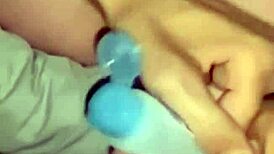 omg first time shoving giant vibe and anal toy in together... she pukes from the stretch!