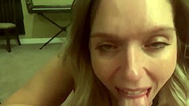 your wife gives sloppy humpday blowjob ending in hot cum swallow