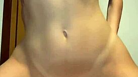 front view as amateur girlfriend rides cowgirl perfect tits bouncing