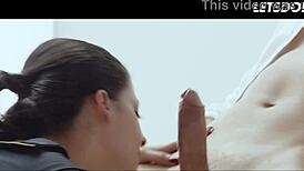 hot brunette coco de mal fingers wet pussy before sensual doggystyle sex whiteboxxx